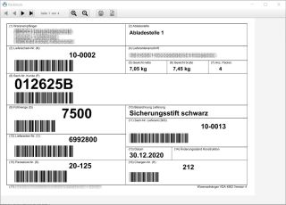 Packstückaufkleber Bild Packstückaufkleber
